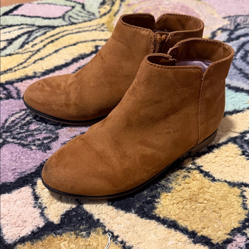Kids Cat & Jack Brown Suede Ankle Boots
